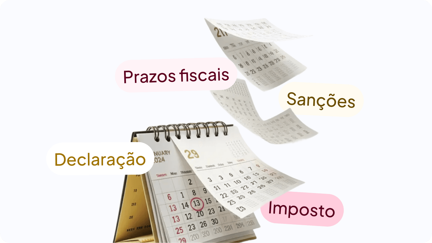 Tax calendar for Portugal with background