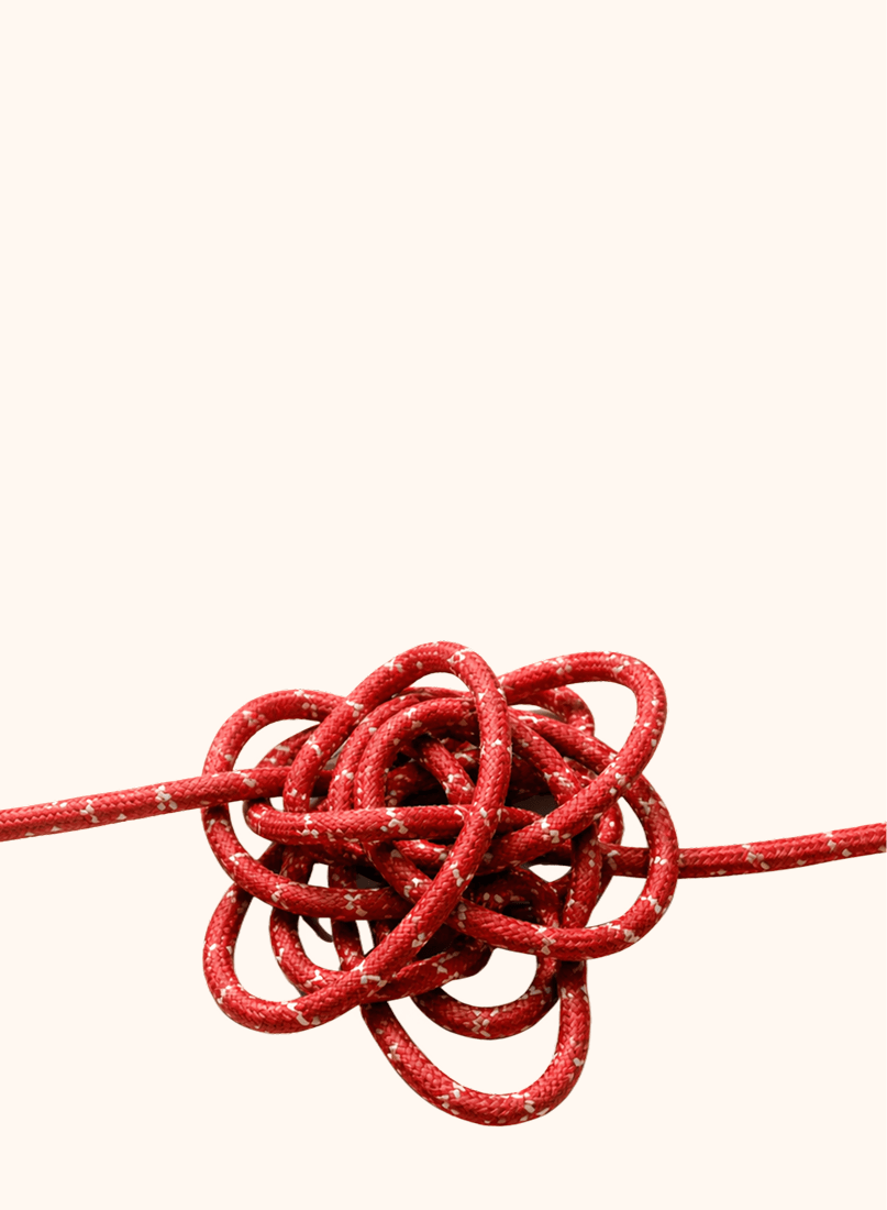 Tangled wire representing complex financial management – about page visual