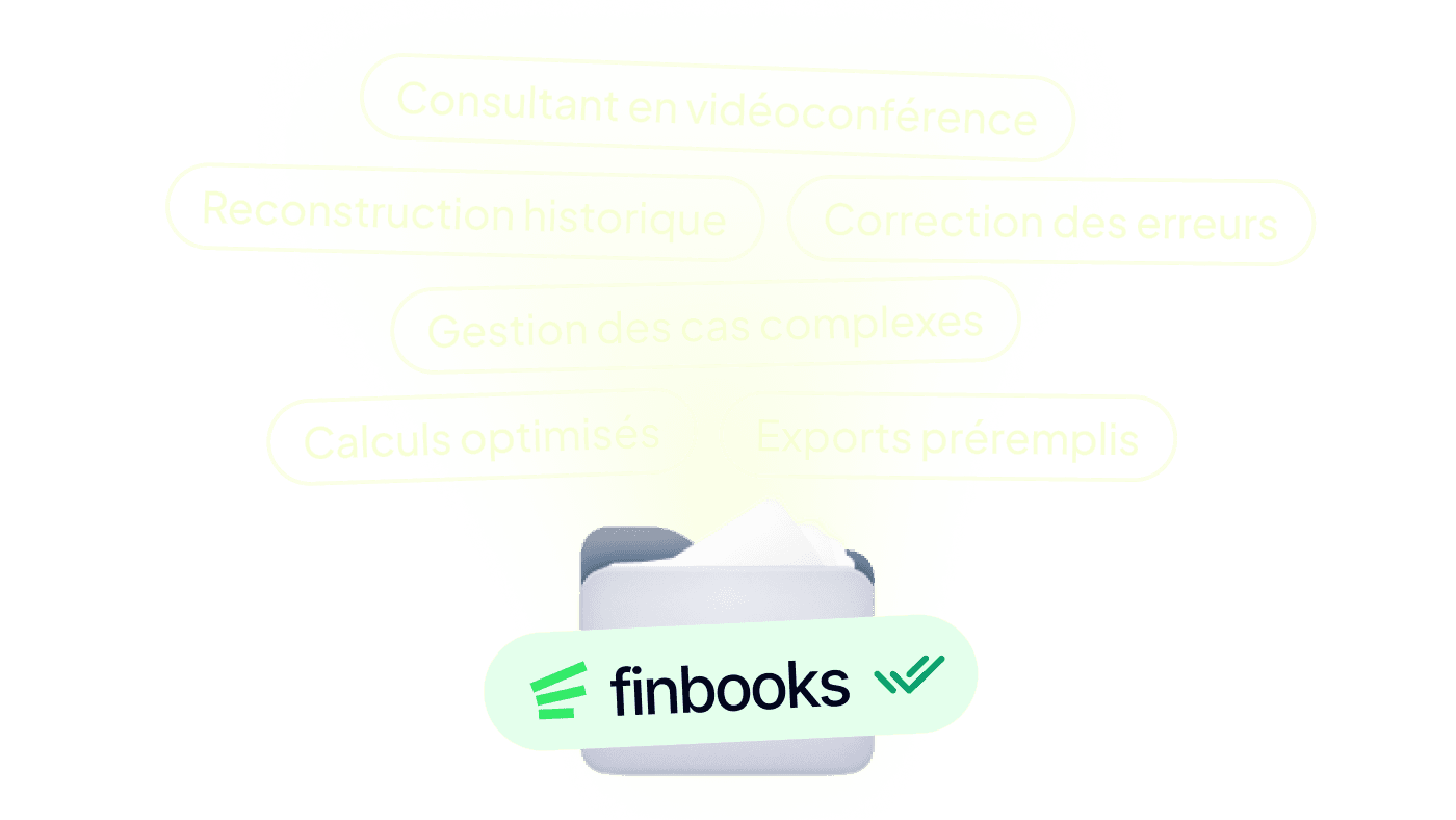 Image version bureau : logo et identité visuelle de FinBooks, application de comptabilité et gestion financière